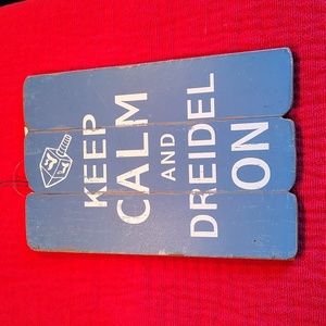 Ashland "Keep Calm and Dreidel On" Wooden Sign - NWT